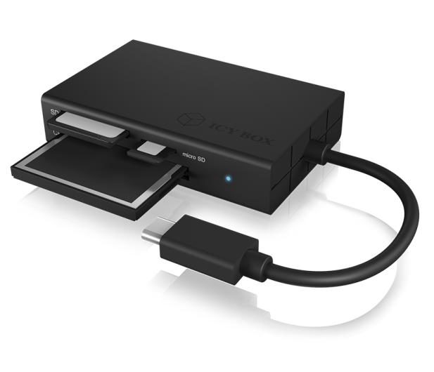 ICY BOX Czytnik USB 3.0 Type-C CF SD microSD - 622640 - zdjęcie